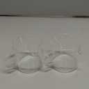 Qipecedm Espresso Cups Set of 2, 4 OZ Double Spouts Cups, Shot Glasses, Milk Cup with Handle, Clear Glass, Espresso Accessories for Machine, Small