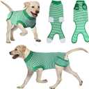 Dog Recovery Suit, After Surgery Wear for Pets Male Female, Professional Dog Onesie for Surgery for Abdominal Wounds Recovery Shirt, Substitute E-Collar & Cone X-Large (Green, XL)