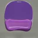 Fellowes Crystals Gel Mouse Pad with Wrist Rest - Purple (91441)