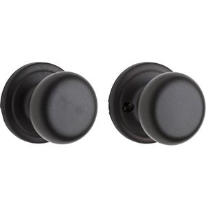 Kwikset Hancock Interior Passage Door Knob, Handle For Closet and Hallway Doors, Non-Locking Doorknob in Venetian Bronze, with Microban Protection