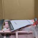 SONGMICS Clothes Rack with Wheels, Clothing Rack for Hanging Clothes, 25.4mm Metal Garment Rack with Dense Mesh Storage Shelf, 110 lb Load Capacity, 2 Brakes, Pink UHSR025P01