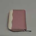 Linno RFID 20 Slots Credit Card Holder Genuine Leather Small Wallet for Women or Men with Zipper (New Purple)