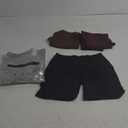 VVX 3 Piece Workout Shorts Womens Seamless High Waist Butt Lifting Scrunch Yoga Gym Shorts (Medium, Black/Brown/Winecolor) 