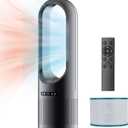 3 IN 1 Tower Fan, 31.5Inch Cooling & Heating Bladeless Fan with HEPA Filter 99.97%, Floor Fan Combo 80° Oscillating with Remote, 8H Timer for Indoor, Bedroom, Home Office Room