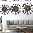 Vintage Large Silent Battery Operated Analog Clocks for Wall Decor, 20 IN