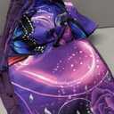 A Nice Night Galaxy 6pcs Bed in A Bag Purple and Blue Dreamy 3D Butterfly Printed, Butterflies Bedding Twin Comforter Set, for Girls Kids Teens