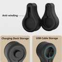 Oura Ring Gen3 Silicone Case Stand Cover - Compatible with Oura Ring Charger, USB-C Cable Storage Organizer