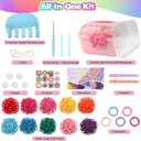 Kinizeder Bracelet Making Kit, Arts and Crafts for Girls Ages 8-12, Weaving Bands DIY Toys for Friendship Birthday Gifts for Kids 6, 7, 9, 10, 11, 13, Rubber Band Bracelet kit with 1000+ Bands