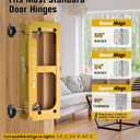 Door Hinge Jig & Door Lock Installation Kit, Aluminum Alloy Adjustable Mortise Template for Router, Fits 2.5"5" Hinges with 1/4" or 5/8" Radius and Square Corners, for 1-3/8" and 1-3/4" Thick Doors