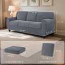 SUBRTEX 7 Pieces Stretch Sofa Slipcover Sets Couch Cover Sets Backrest Cushion Covers Furniture Protector Collection Set for Oversize Sofa Loveseat Chair Slip Covers(Large, Light Gray)