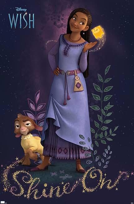 Trends International Disney Wish - Asha Wall Poster, 34L x 22.4W, Unframed Version