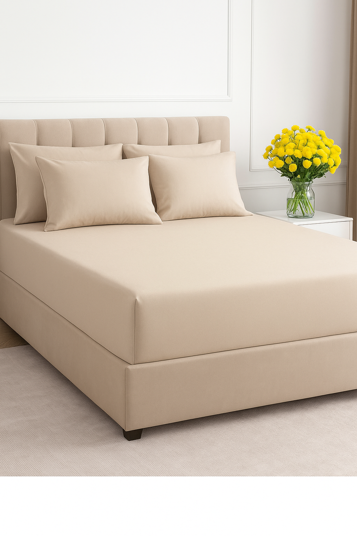 Extra Deep King Sheet Set - 6 Piece Breathable and Cooling Sheets - Hotel Luxury Bed Sheets Set - Easy & Secure Fit - Soft, Wrinkle Free and Comfy Sheets Set - Wheat Sheet Set with Extra Deep Pockets Extra Deep King Sheet Set - 6 Piece Breathable and Cooling Sheets - Hotel Luxury Bed Sheets Set - Easy & Secure Fit - Soft, Wrinkle Free and Comfy Sheets Set - Wheat Sheet Set with Extra Deep Pockets