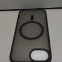 SUPFINE Magnetic for iPhone 17e Case/iPhone 16e Case (Compatible with MagSafe)(Military Grade Drop Protection) Slim Translucent Matte Shockproof with Anti-Fingerprint Phone Cover,Black