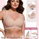 As Fairy Full Coverage Bras for Women No Underwire Supportive Wireless Plus Size Bra Seamless Comfort Bralette, 40C
