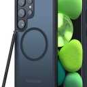 TORRAS Magnetic Shockproof for Samsung Galaxy S23 Ultra Case, Fit for MagSafe, 4X Military Grade Protection, Translucent Slim Case for Samsung S23 Ultra Case Anti Fingerprint Anti Scratch, Black