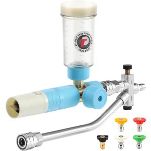 Tool Daily Foam Cannon with Dual Connector Accessory, Original Soap Cannon for Pressure Washer, 5 Power Washer Nozzle Tips, 1/4 Inch Quick Connect