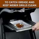 20 Pack Drip Pans for Weber - Disposable Aluminum Foil Grease Trays Compatible with Weber Grills Spirit Gas Grills, Q Grills, Genesis and Genesis II LX 200 300 Series, Replacement Liners 8.5" X 6"