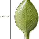 Ceramic Leaf Spoon Rest - Cute Green Cooking Spoon Holder for Stove Top & Kitchen Counter, Heat Resistant Spatula & Utensil Rest, Unique Kitchen Decor Gift, 1 Pack