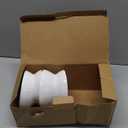 LoeJan Elevated Cat Food Bowl, 5 Oz Ceramic Raised and Tilted Water Bowl, Anti Vomiting and Protect Pets' Spines Dishes for Small Dog, Fat Faced Cat, Kitten (White, 2 Pack)