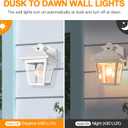FUDESY Dusk to Dawn Outdoor Wall Lantern, Exterior Sensor Porch Light Wall Mount with LED Bulb, Waterproof Anti-Rust Wall Sconce Lighting , White Outside Light Fixtures for Hose, Front Door, Garage
