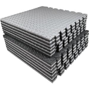 AIRHOP Upgraded 0.79" Extra Thick 48 Sq Ft High-Density Eva Foam Exercise Gym Mats, 12 Pcs Large Interlocking Puzzle Floor Tiles (24"x24") for Home Gym