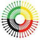 Tatuo 40 Pieces 4 Inch Game Spinner Plastic Arrow Board Magnetic Arrow Toys for Party School Home Usingboard Spinner 4 Colors