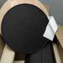 B FSOBEIIALEO Ottoman with Stroage, Round Sherpa Storage Ottoman Stool, Boucle Foot Rest 16.9"x16.9"x17.7"Beige