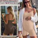 3 Pack Maternity Jumpsuits | Cotton, Spaghetti Strap, Adjustable, Cami, Ribbed, U Neck, Pregnancy, Tank Bodysuits, Casual, Lounge, Summer, Daily Wear M