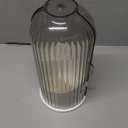 Concealed Toothbrush Holder, Toothbrush Holders with Sliding Lid, Rotating 3 Slots Bathroom Organizer Countertop, Waterproof Dustproof Beauty Brushes Storage, Cosmetics Display Case for Vanity Bathroom (White+Transparent Black)