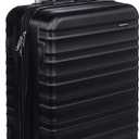 Amazon Basics 26" Hardside Medium Checked Luggage, Expandable For Up to 15% More Space, With Scratch-Resistant Surface, Four Multi-directional Wheels, Black