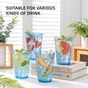 200 Pack Blue Plastic Cups, 12 oz Clear Plastic Disposable Cups, Big Size Fancy Party Cups for Party, Wedding, Reception
