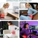 Skechers Lumbar Pillow Premium Memory Foam, Double-Layer-Office Chair Cushion for Tailbone Pain Relief,Butt Pillow for Office Chair,Car seat Cushion,Long Sitting Office Workers,and Car Drivers,Blue