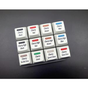 Max Keyboard Cherry MX Switch Tester - 12-Key Mechanical Keyboard Sampler With Printed PBT Keycaps (Cherry MX Color Included)