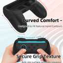 NBCP Grips for Nintendo Switch 2 Joy-Con, Wear-resistant Anti-Slip Texture Handle Kit for Switch 2 Joy Cons Controller, 2 Pack (Black)