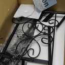 Easel Stand for Sign, Black Vintage Decorative Adjustable Floor Metal Display Easel with Chain Support for Wedding Signs, Art, Posters, Pictures, Welcome Signs, Suitable for Home, Parties, Galleries