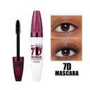 7D Waterproof Volume Mascara, Black Lengthening Thickening Softer Fuller Lashes Mascara, Long Lasting Natural Curling Lashes for Professional Eye Makeup for Women and Girls (2pcs)