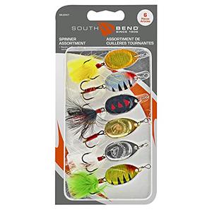 South Bend Lunker Spinner Kit | Fishing Accessories for Saltwater & Freshwater | Pack of 6