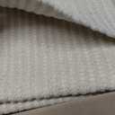 KEMA Wool Cotton Hand Woven Chunky Knit Popcorn Rug - Ivory Contemporary Area Rug for Living Room Bedroom (Ivory, 4x6)