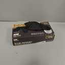 COOLJOB 5 Mil Black Disposable Nitrile Gloves for Men, Heavy-Duty for Household Cleaning, Cooking, Working, Powder Free, (Large (Pack of 100))