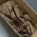 OMERAI Faux Fur Blanket, Ultra Soft Luxury Fuzzy Throw Blanket, Long Pile Plush Cozy Warm Decorative Blanket for Couch, Sofa, Chair, Bed, Heavy Weight, 50" x 60", Chestnut Russet Blend