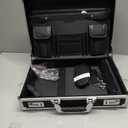 Vaultz Locking Briefcase - 18 x 14.25 x 5 Inch Combination Lock Hard Laptop Case w/Strap - Briefcases for Men and Women - Black