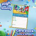 Set of 40 Classic Mouse Inspired Happy Birthday Invitation Cards & Envelopes  Lightweight (240g), Postcard Style Invites for the Perfect Party Pack