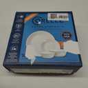 3120NM Glass Glossy Mugless Dinnerware Set, White, 16 Pieces