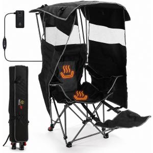 Nice C Heated 4-Position Reclining Canopy Umbrella Camping Chair (1 Pack)
Folding Chair, With Adjustable Shade, Backrest, Footrest, Cooler Bag, Cup Holder, for Camping, Beach, Sports