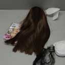 NOSTLAGIA Brown Highlight Bob Wigs Synthetic Lace Front Wig,Mide Part Short Straight Glueless Bob Wig for White Women Daily Use 14 Inch
