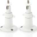 2 x [2 Pack] Compatible with EufyCam 2C/2C Pro/2 Pro/E20/E40 and Google Nest Cam Wall Mount Weatherproof, 360 Rotation Adjustable, Secure & Easy Installation for Indoor/Outdoor Use  White