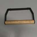 24" Wooden-Handle Fire Pit Lid for Pits up to 22", Round Metal Bonfire Pit Burner Pan Cover, Smokeless Fire Pit Cover for Fire Tables, All-Weather Resistance Outdoor Firepit Accessory