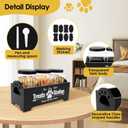 Dog Treat Container for Countertop Dog Food Storage with 3 Plastic Treat Jars Wood Dog Food Container with Handles and Lids Farmhouse Practical Pet Cat Dog Treat Storage Containers (Black)