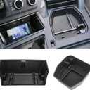 for Land Rover Defender 90 110 130 Accessories 2020-2024 Center Console Organizer Tray + Armrest Storage Box with Phone Slot, Glasses Shelf(Fits Non-refrigerated Consoles only)