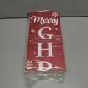 Christmas Wooden Porch Sign 47" Merry Christmas Snowflake Welcome Porch Signs for Front Door Xmas Vertical Standing Signs Wooden Hanging Sign Decor for Xmas Garden Home Front Door Yard Farmhouse Decor